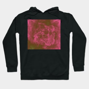 Butterfly and leaves in a red storm Hoodie